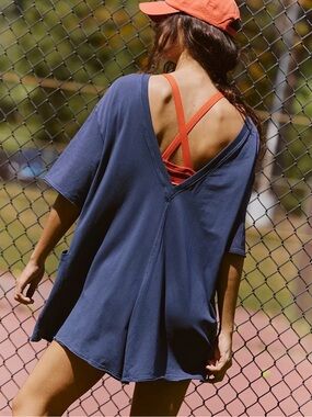 Women’s Free People Navy V-Back Romper